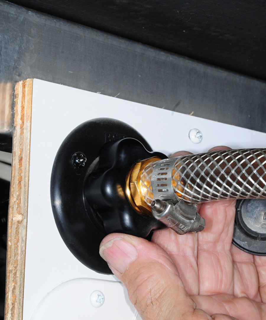 installing the water hookup