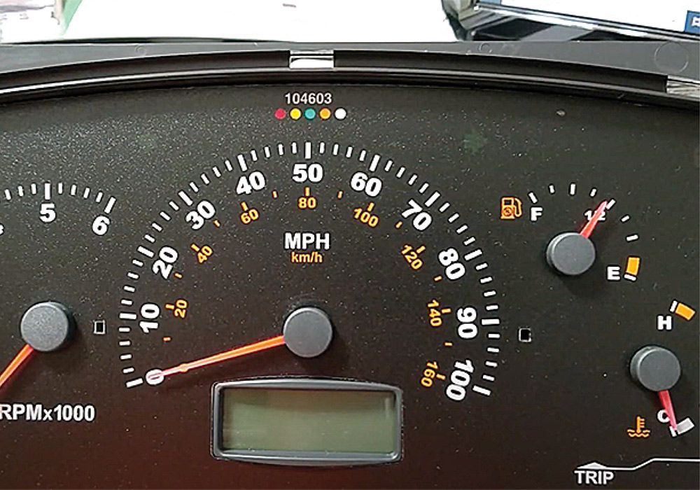 Bare gauge cluster face