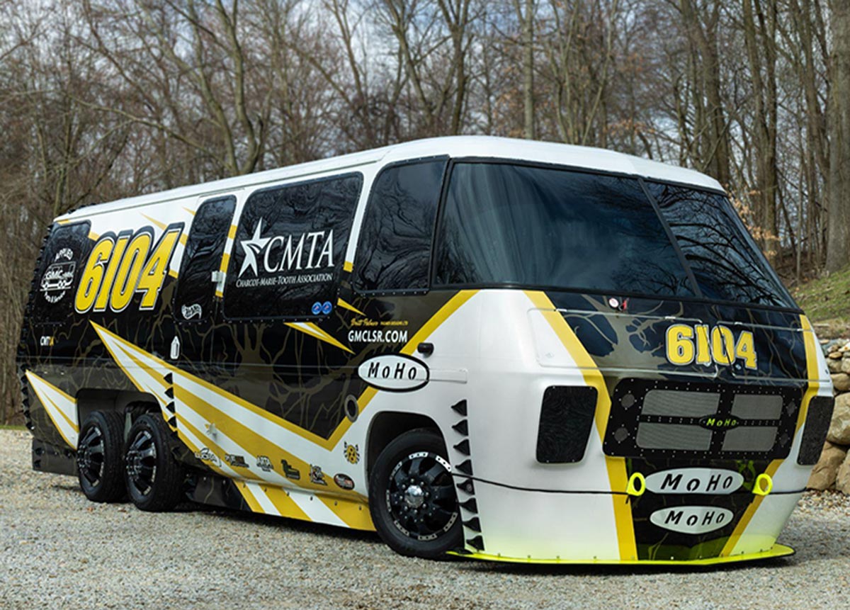 three quarter view of a GMC motorhome