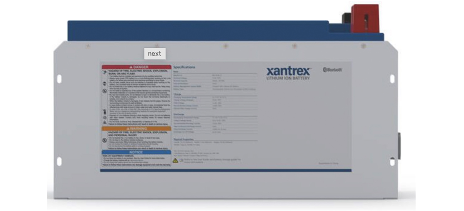 the Xantrex lithium-ion battery