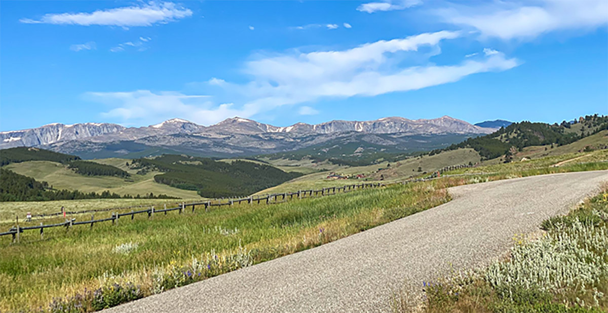 Outside landscape photograph of The Bighorn National Forest topography area during the day