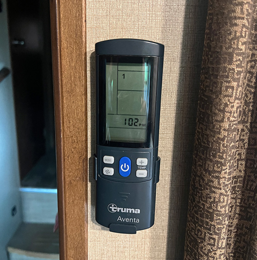 handy remote for each unit that can be mounted on the wall