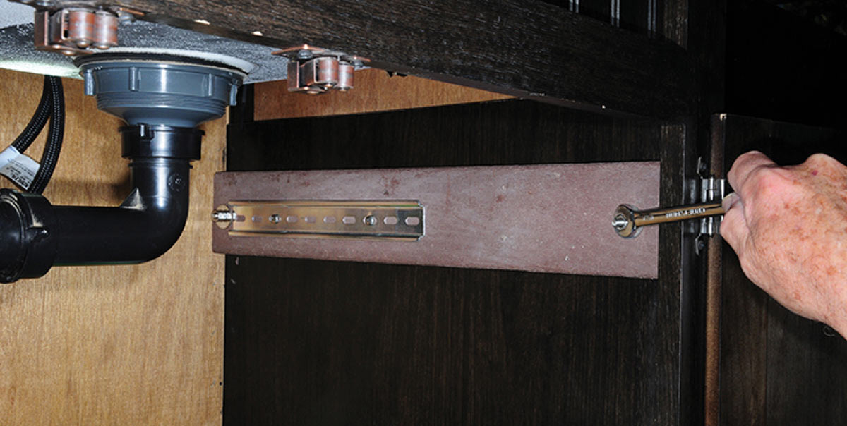 Bracket fastened to bender board