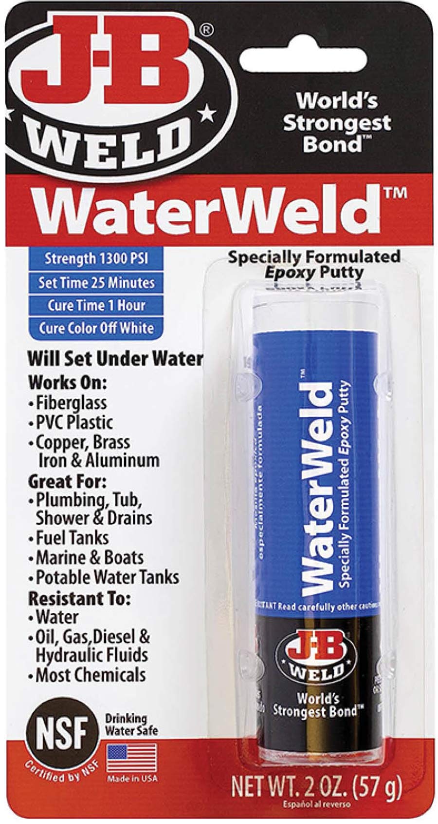 JB Weld Water Weld - World's Strongest Bond