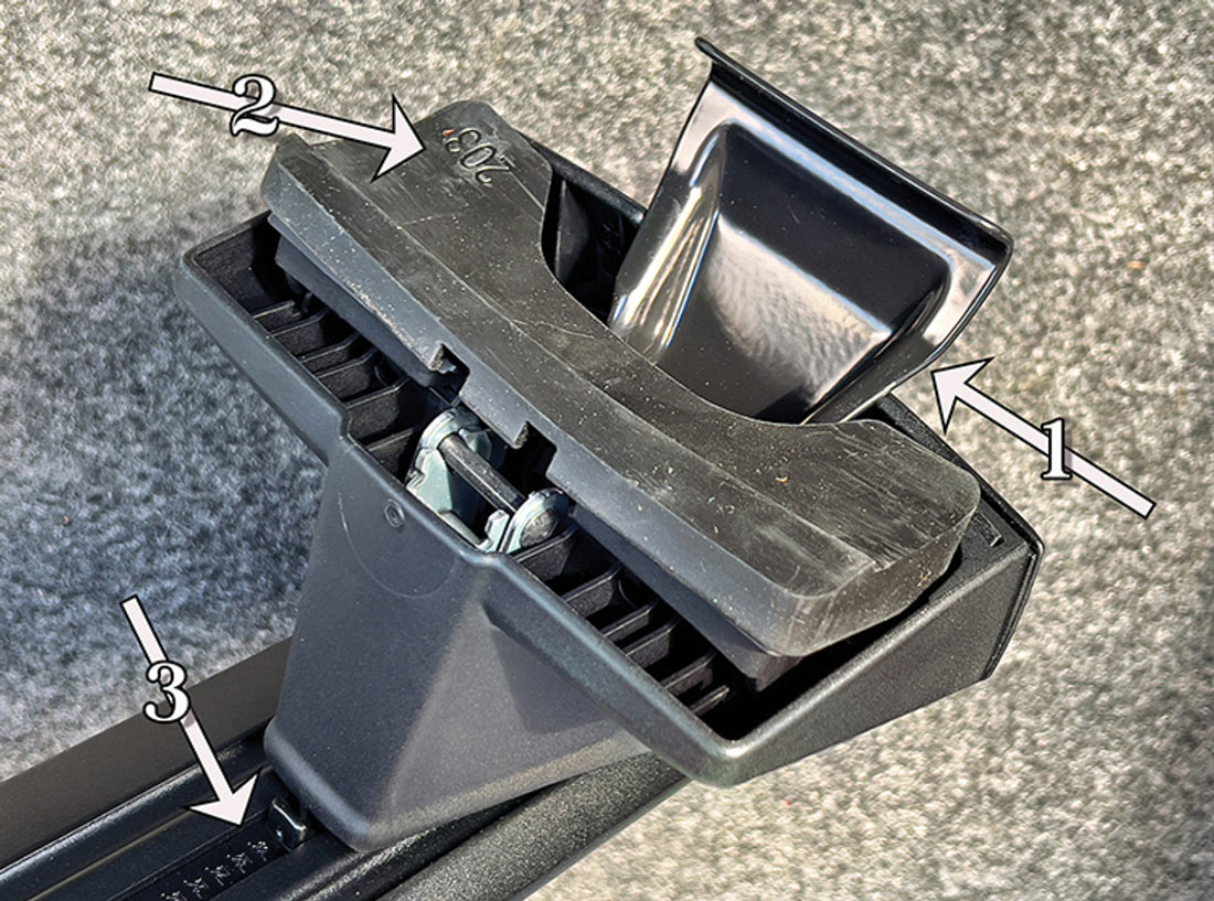 Underside of clamp