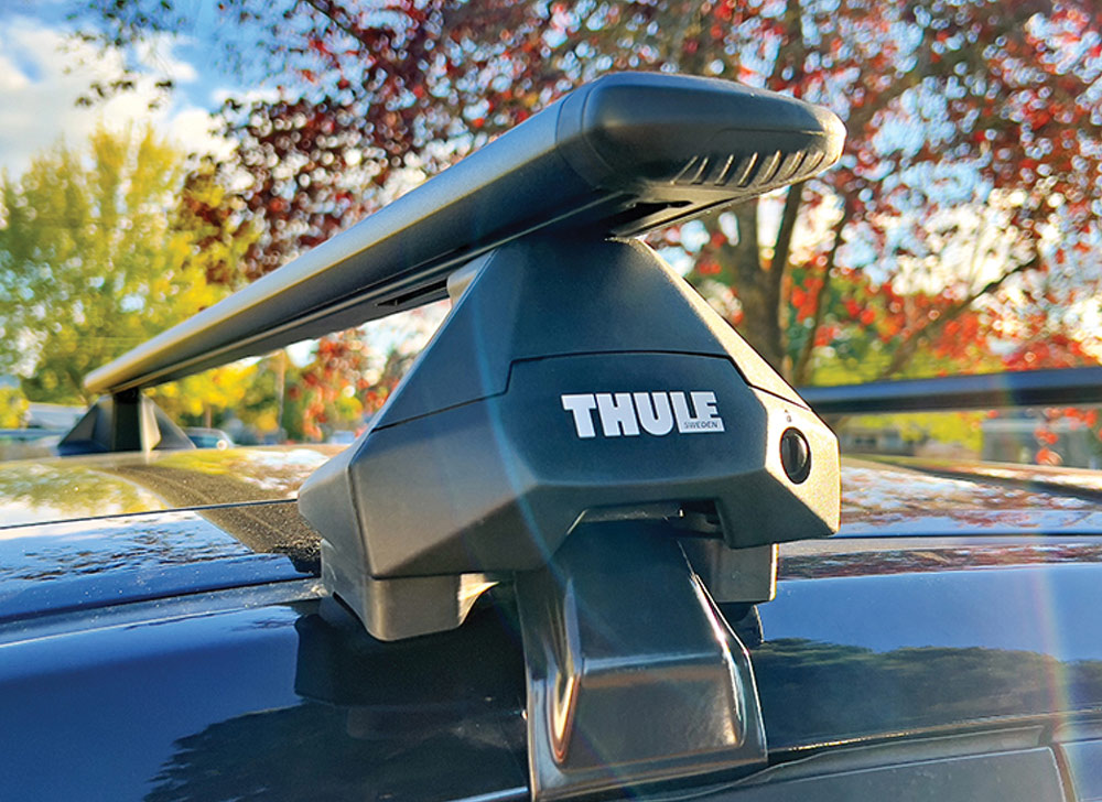 Assembled and installed roof rack