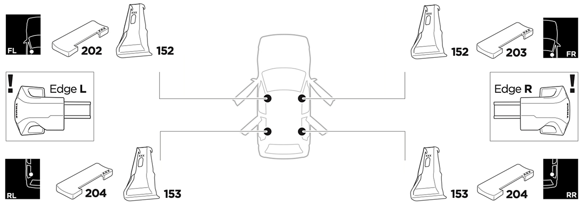 Thule WingBar instruction diagrams