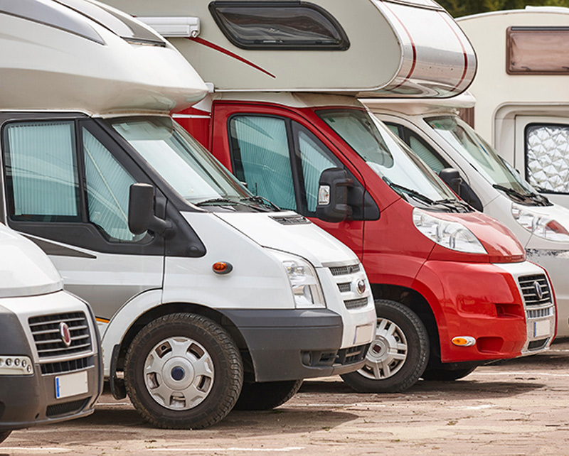 RVs lined up