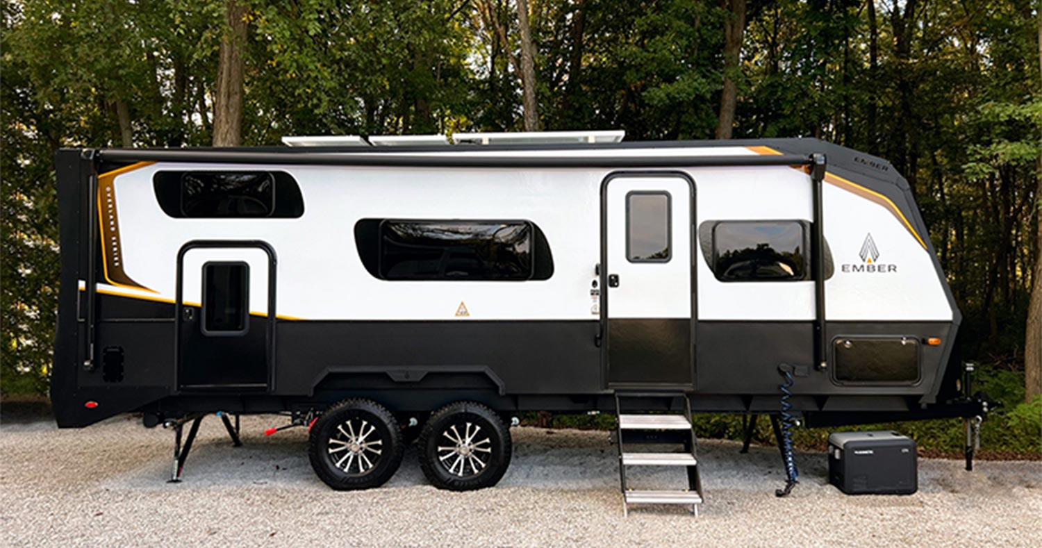 entrance side view of the Ember RV 240TKR