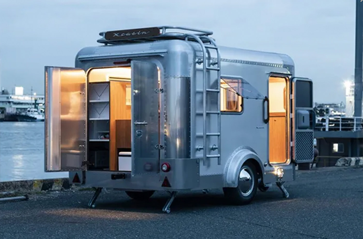 the Japanese X-Cabin 300 with its doors open