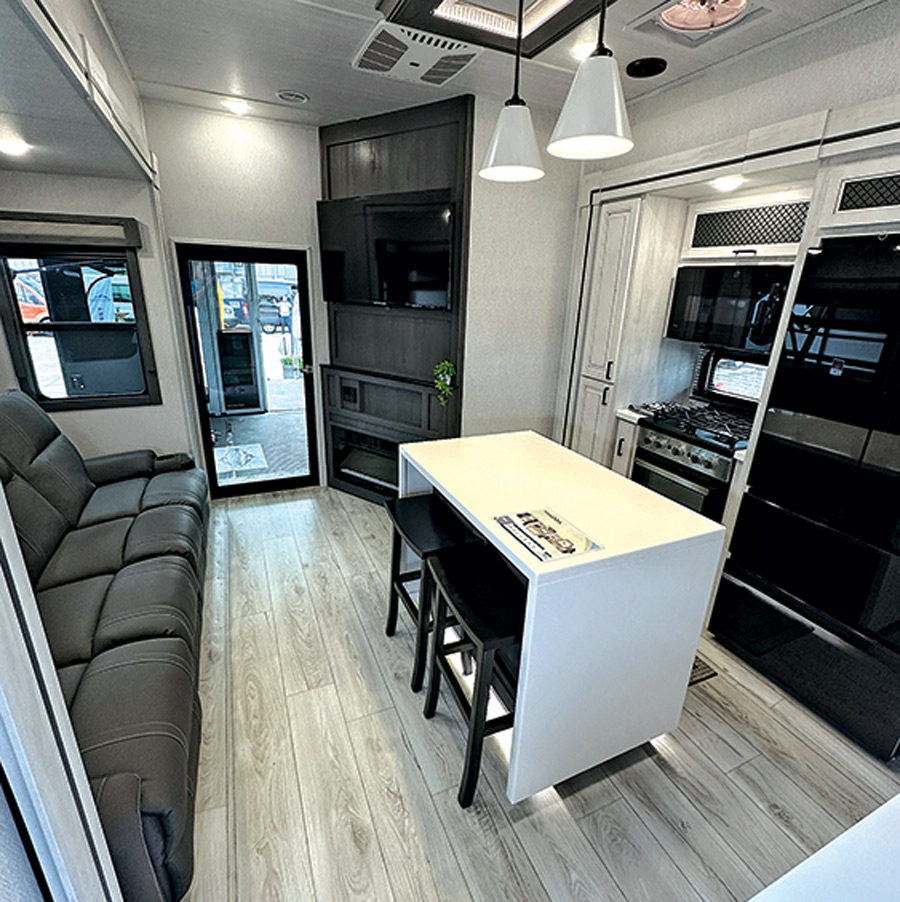 East To West Takoda 35TH RV living and kitchen area
