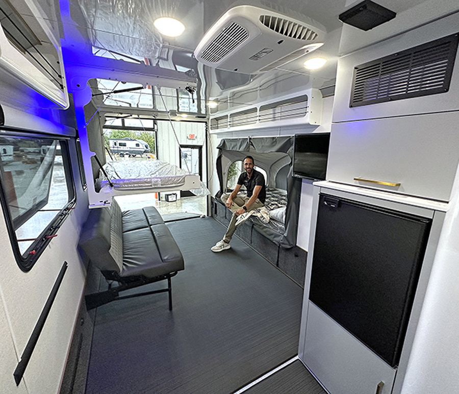 Aluminum interior of inTech RV Black Wing 828  