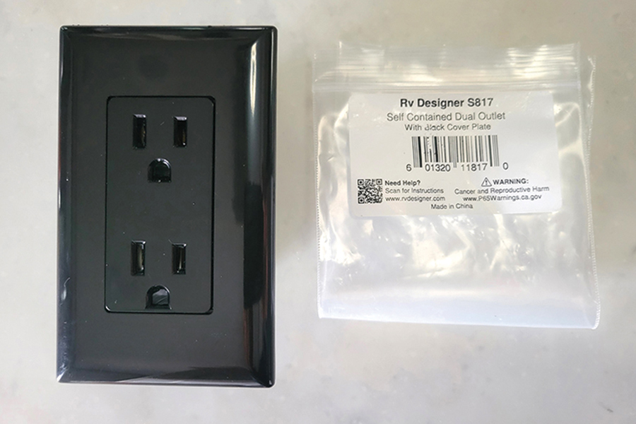 Black cover plate for outlet