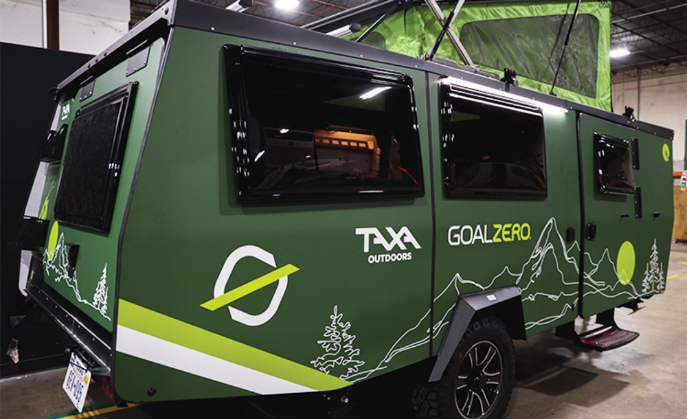 TAXA Outdoors and Goal Zero adventure trailer