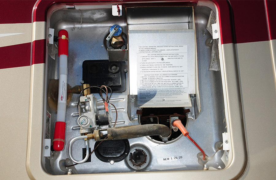 overview of components within metal housing