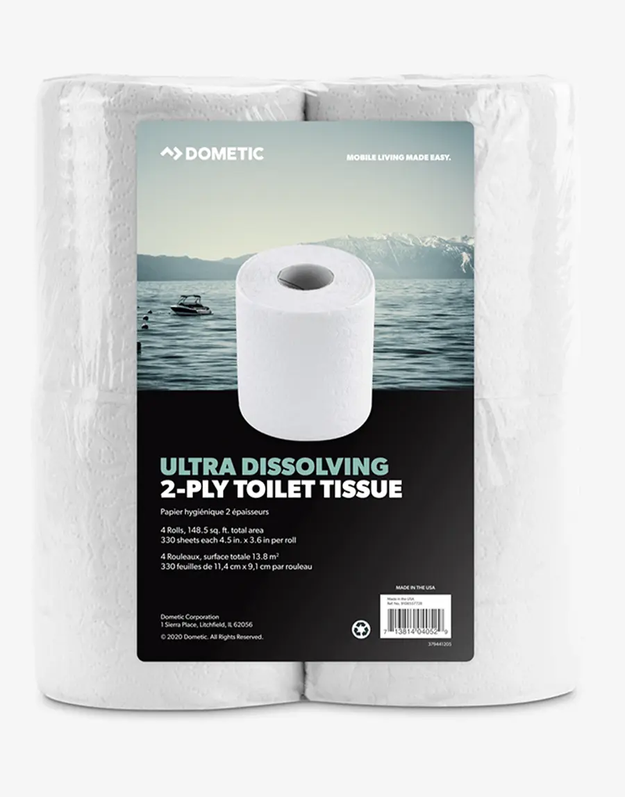 package of Dometic Dissolving 2-Ply Toilet Tissue