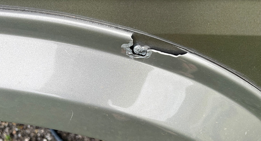 closeup of failed brackets