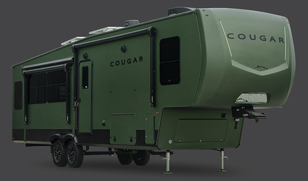 green trailer from Cougar